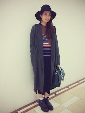 「AS KNOW AS de base（アズノゥアズドゥバズ）のアイテム」を使った、なかしーさん（レディース・163cm）の秋コーディネート