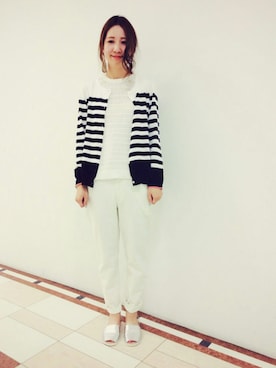 「AS KNOW AS de base（アズノゥアズドゥバズ）のアイテム」を使った、なかしーさん（レディース・163cm）の春コーディネート