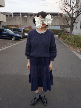 「chambre de charme（シャンブルドゥシャーム）のアイテム（アクセサリー）」を使った、hrnさん（レディース・156cm）の冬コーディネート