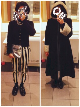 「chambre de charme（シャンブルドゥシャーム）のアイテム（アクセサリー）」を使った、hrnさん（レディース・156cm）の冬コーディネート