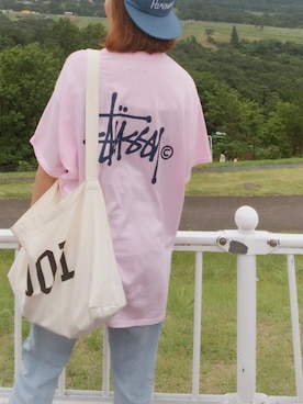 「メゾン キツネ(MAISON KITSUNE)」｜「アイテム（キャップ）」を使った、supermoonkrさん（レディース・164cm）の夏コーディネート