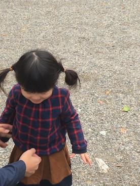 「PETIT BATEAU（プチバトー）のアイテム（スカート）」を使った、yuさん（レディース・80cm）の冬コーディネート