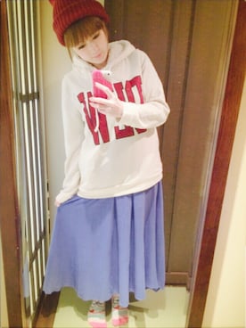 「one way（ワンウェイ）のアイテム（ニットキャップ/ビーニー）」を使った、さらたんさん（レディース・149cm）の春コーディネート