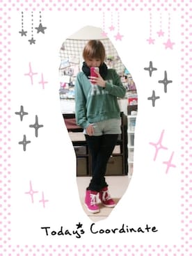 「アクティブコーデ」｜「アイテム（スウェット）」を使った、さらたんさん（レディース・149cm）の秋コーディネート