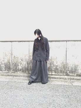 「SEVENDAYS=SUNDAY（セブンデイズサンデイ）のエステル起毛　ガウチョパンツ（その他パンツ）」を使った、らぴさん（レディース・155cm）の春コーディネート