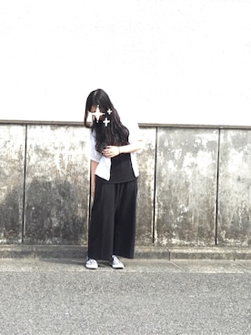 「MONKI（モンキ）のアイテム（スニーカー）」を使った、らぴさん（レディース・155cm）の春コーディネート