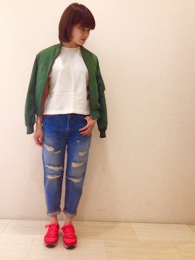 Aki Kikuchiさん(レディース・163cm)の春コーディネート