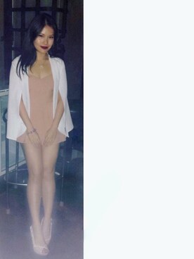 「アイテム（つなぎ/オールインワン、ベージュ系）」を使った、jo_sephinefさん（レディース・156cm）の冬コーディネート