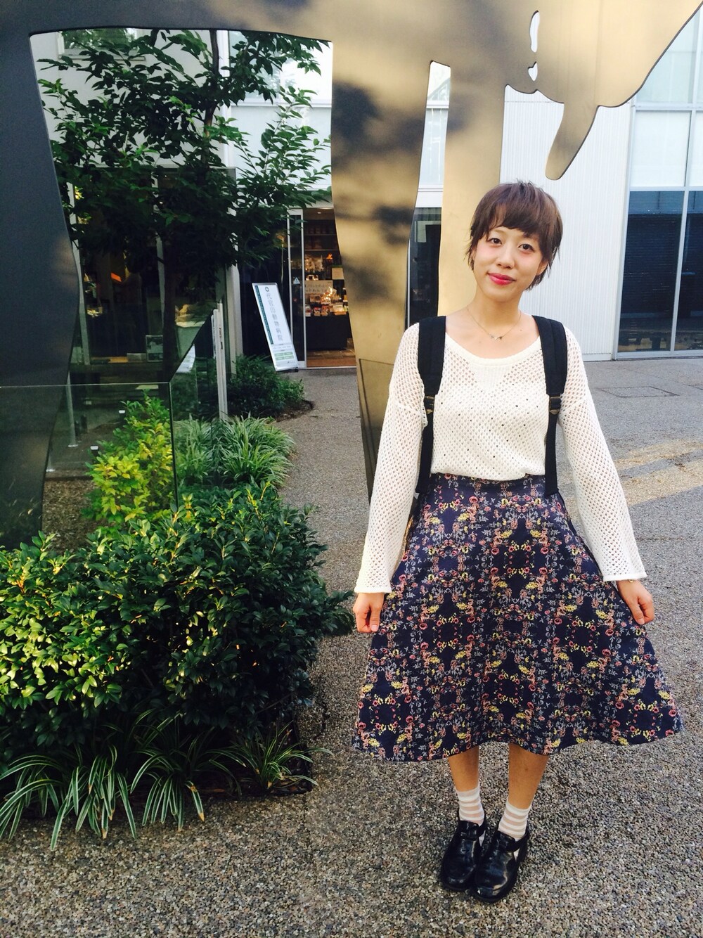 「パンケーキ、代官山、カスタネ、チャオパニック、美容師1年目」｜「w closetのアイテム（スカート、パープル系）」を使った、毛玥婷 (マオイェティン)さん（レディース・160cm）の夏コーディネートの1枚目の写真