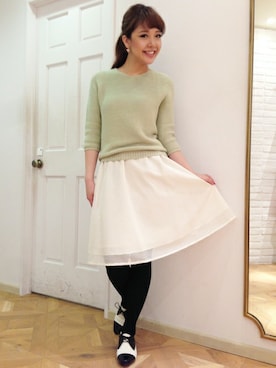 「Soareak（ソアリーク）のアイテム（スカート）」を使った、Yahhoさん（レディース・164cm）の冬コーディネート