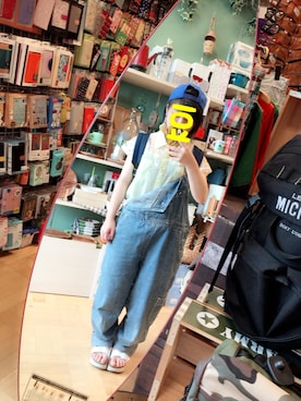 「安い」｜「アイテム（サロペット/オーバーオール）」を使った、まめまきさん（レディース・143cm）の夏コーディネート
