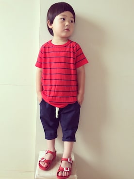 「Smoothy（スムージー）のアイテム（パンツ）」を使った、eightmaaanさん（キッズ・100cm）の夏コーディネート