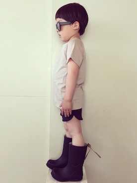 「アイテム（レインシューズ）」を使った、eightmaaanさん（キッズ・100cm）の春コーディネート