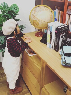 「フリンジ」｜「アイテム（オールインワン・サロペット）」を使った、s_e__a_m⑅◡̈*さん（キッズ・100cm）の冬コーディネート