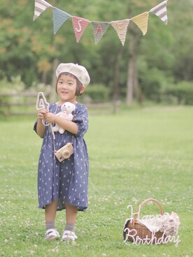 「撮影」｜「アイテム（その他）」を使った、s_e__a_m⑅◡̈*さん（キッズ・100cm）の夏コーディネート