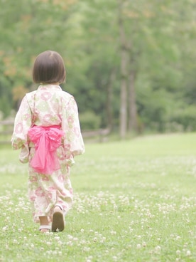 「撮影」｜「アイテム（浴衣）」を使った、s_e__a_m⑅◡̈*さん（キッズ・100cm）の夏コーディネート