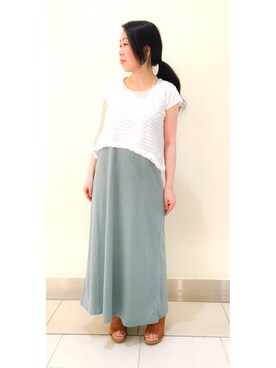 「actuel（アクチュエル）のアイテム」を使った、じゅんさん（レディース・150cm）の夏コーディネート