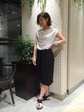 「きれいめコーディネート」｜maki shimizuさん（レディース・159cm）の夏コーディネート