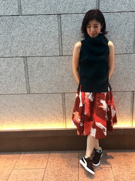 「アイテム（スカート、その他）」を使った、maki shimizuさん（レディース・159cm）の夏コーディネート