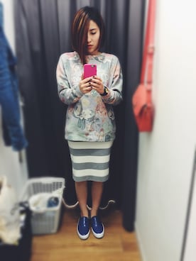 「PULL&BEAR（プルアンドベア）のアイテム（その他トップス）」を使った、Reenovationさん（レディース・157cm）の冬コーディネート