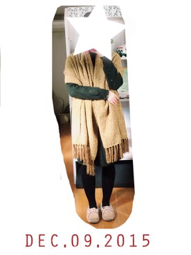 「NANO universe（ナノユニバース）のアイテム（モカシン/デッキシューズ）」を使った、な。さん（レディース・154cm）の冬コーディネート