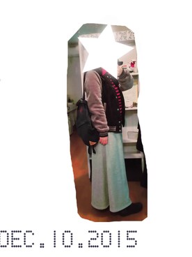 「KELTY（ケルティ）のアイテム（バックパック/リュック、ブルー系）」を使った、な。さん（レディース・154cm）の冬コーディネート