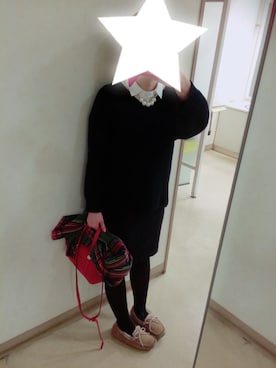 「NANO universe（ナノユニバース）のアイテム（モカシン/デッキシューズ）」を使った、な。さん（レディース・154cm）の冬コーディネート