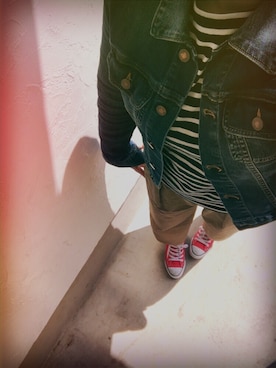 「CONVERSE（コンバース）のCONVERSE ALL STAR　ハイカットスニーカー（スニーカー）」を使った、な。さん（レディース・154cm）の春コーディネート