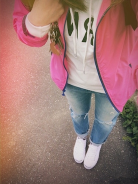 「CONVERSE（コンバース）のCONVERSE コンバース ジャック パーセル / JACK PURCEL（スニーカー）」を使った、な。さん（レディース・154cm）の春コーディネート