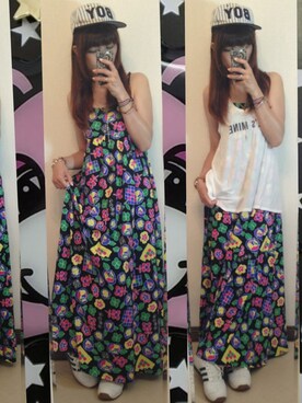 「RCWB（アールシーダブリュービー）のアイテム（ワンピース/ドレス）」を使った、cheryさん（レディース・157cm）の夏コーディネート