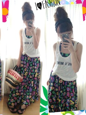 「RCWB（アールシーダブリュービー）のアイテム（ワンピース/ドレス）」を使った、cheryさん（レディース・157cm）の夏コーディネート
