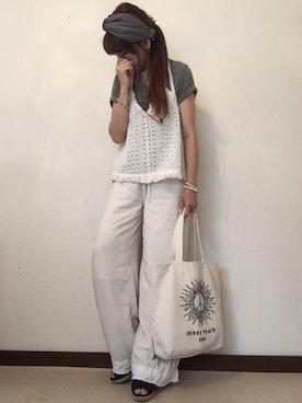 「CONTRAIL」｜cheryさん（レディース・156cm）の夏コーディネート