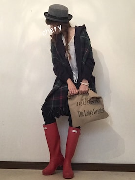 「TODAYFUL（トゥデイフル）のVintageトートバッグ（トートバッグ）」を使った、cheryさん（レディース・156cm）の秋コーディネート