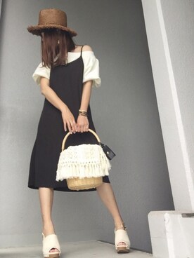 「Handmade（ハンドメイド）のアイテム（アンクレット）」を使った、cheryさん（レディース・156cm）の夏コーディネート