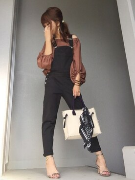 「RCWB（アールシーダブリュービー）のアイテム（オールインワン・サロペット）」を使った、cheryさん（レディース・156cm）の夏コーディネート