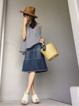 「アイテム（アンクレット）」を使った、cheryさん（レディース・156cm）の夏コーディネート