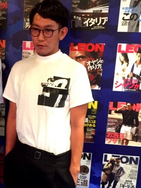 「TOGA VIRILIS（トーガ ビリリース）のアイテム（Tシャツ/カットソー、ホワイト系）」を使った、たこやきさん（メンズ）の秋コーディネート