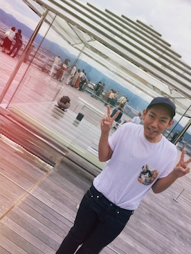 「AMI Alexandre Mattiussi（アミアレクサンドルマテュッシ）のアイテム（キャップ、ブルー系）」を使った、たこやきさん（メンズ）の秋コーディネート