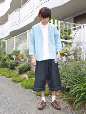 「chambre de charme（シャンブルドゥシャーム）のアイテム」を使った、hiroki-t7さん（メンズ・172cm）の夏コーディネート