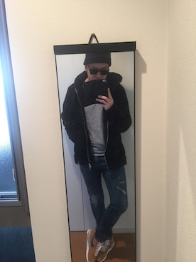 「アイテム（その他アウター）」を使った、Ayumu Okamuraさん（メンズ・176cm・20代）の秋コーディネート