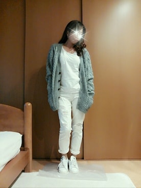 「BARNYARDSTORM（バンヤードストーム）のアイテム（トップス、ホワイト系）」を使った、くりぃむさん（レディース・162cm）の秋コーディネート