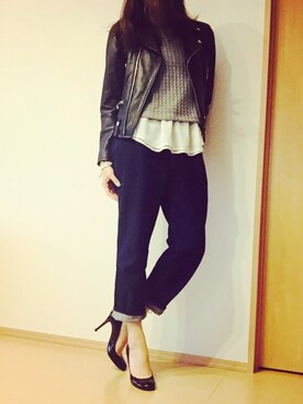 「DHOLIC（ディーホリック）のアイテム（ブレスレット）」を使った、micさん（レディース・160cm）の春コーディネート