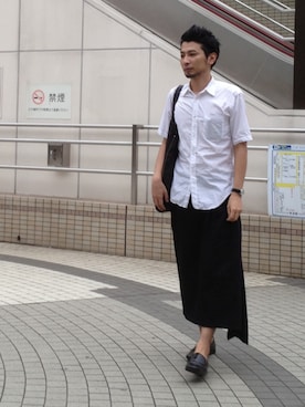 「PRADA（プラダ）のアイテム（シューズ）」を使った、ryota kakuoさん（メンズ・180cm）の夏コーディネート