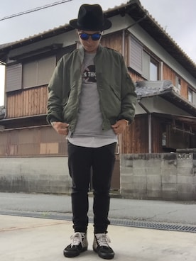 「Buzz Rickson's（バズリクソンズ）のアイテム（ブルゾン）」を使った、sagari515さん（メンズ・165cm）の冬コーディネート