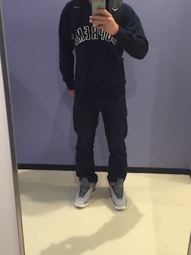 「大学」｜「アイテム（スウェット）」を使った、mr.soさん（メンズ・175cm）の秋コーディネート