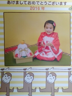 「お正月」｜as-pさん（キッズ・80cm）の冬コーディネート