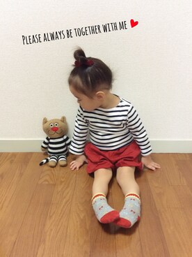 「カップルコーデ」｜as-pさん（キッズ・80cm）の春コーディネート