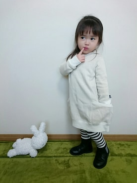 「abcd（ナシ）のアイテム（ワンピース/ドレス）」を使った、as-pさん（キッズ・80cm）の秋コーディネート