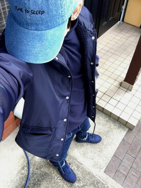 「coen（コーエン）のアイテム（ナイロンジャケット）」を使った、Ke-jiさん（メンズ・171cm）の冬コーディネート