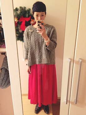 「Anisha（アニーシャ）のアイテム」を使った、asamiiixさん（レディース・157cm）の冬コーディネート